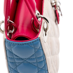 Mini Tricolor Lambskin Cannage Lady Dior