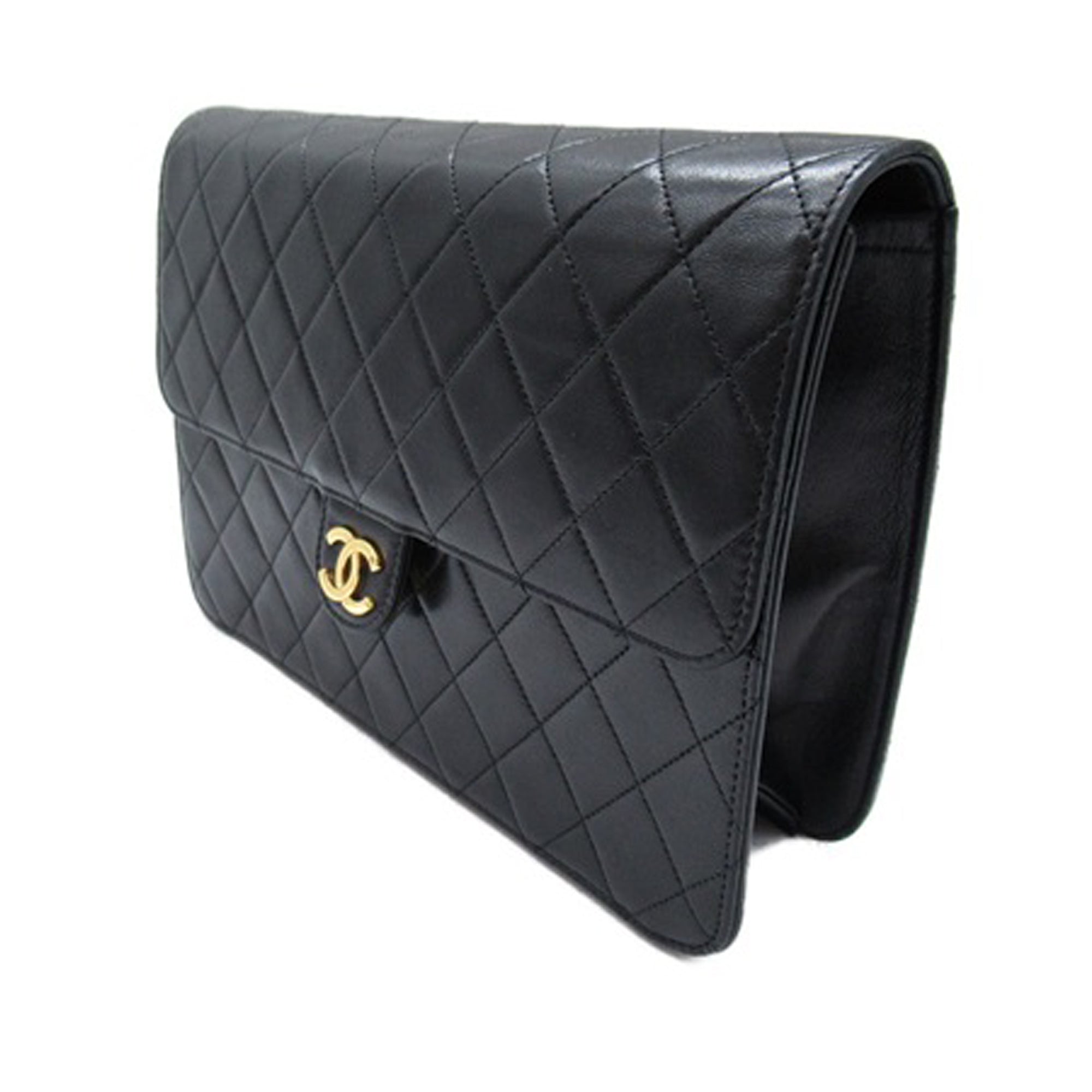 CC Quilted Lambskin Single Flap