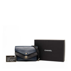 Chevron Calfskin Double Envelope Flap