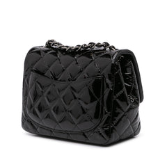 Mini Square Classic Patent Single Flap