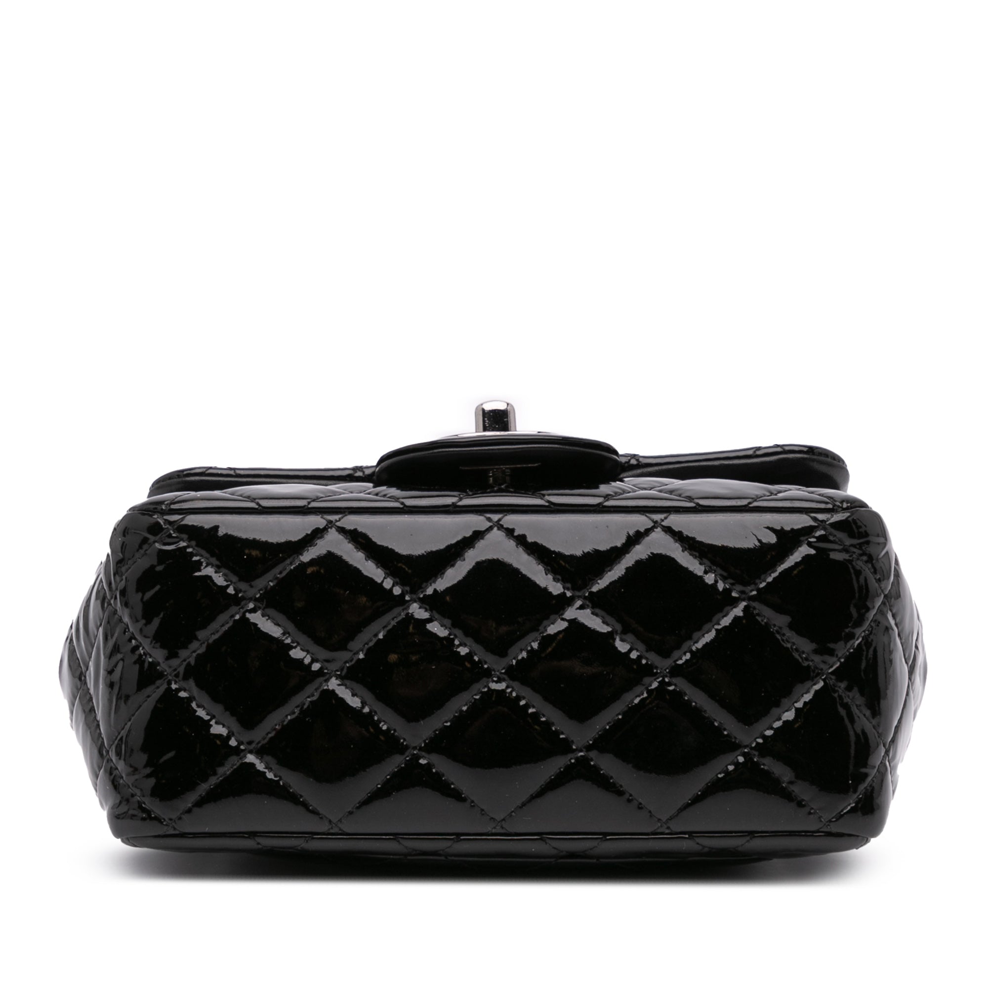 Mini Square Classic Patent Single Flap