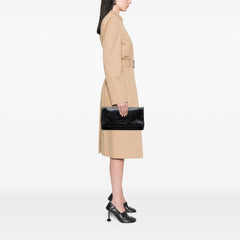 Leather Letters Fold Over Clutch