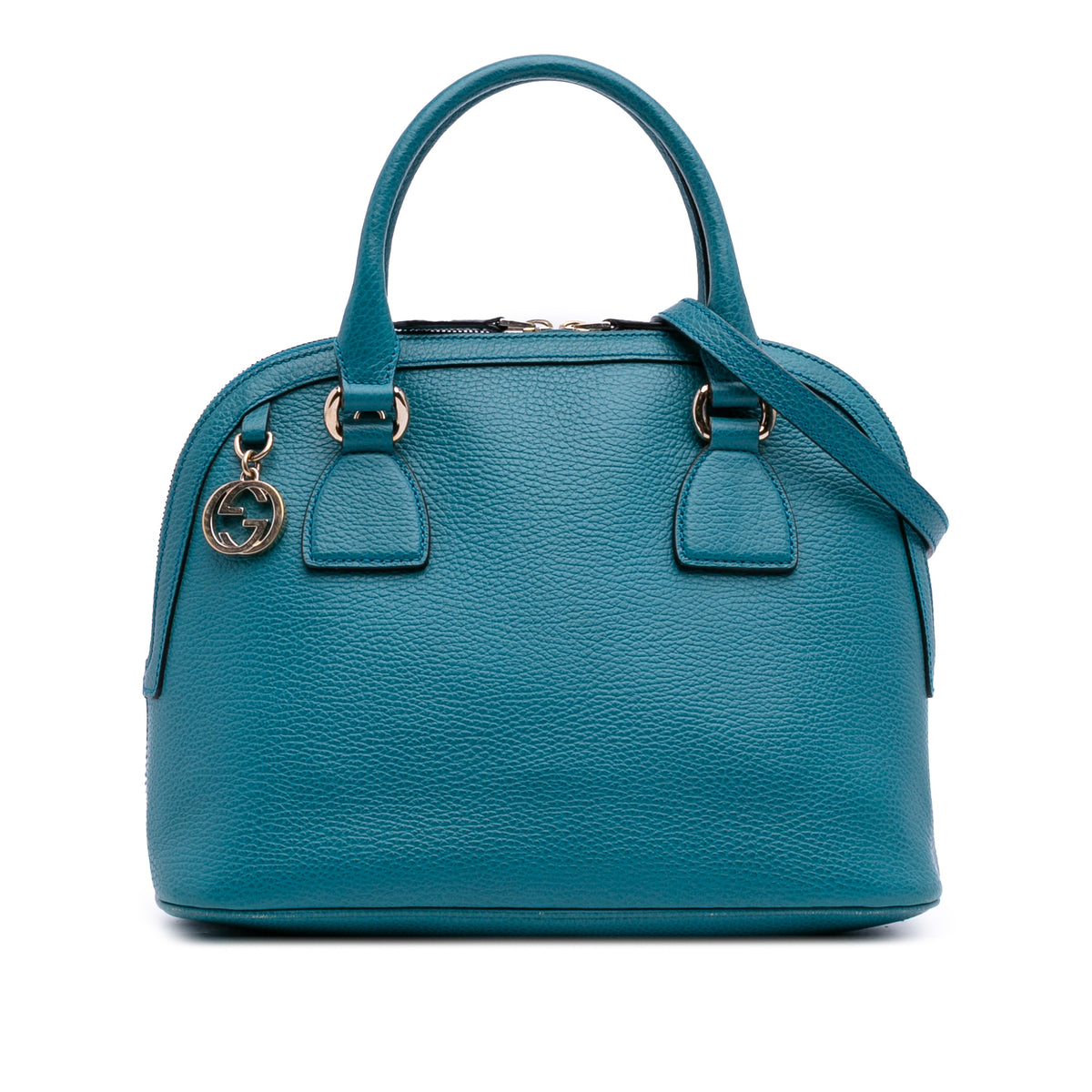 Small Dollar Calfskin GG Charm Dome Satchel