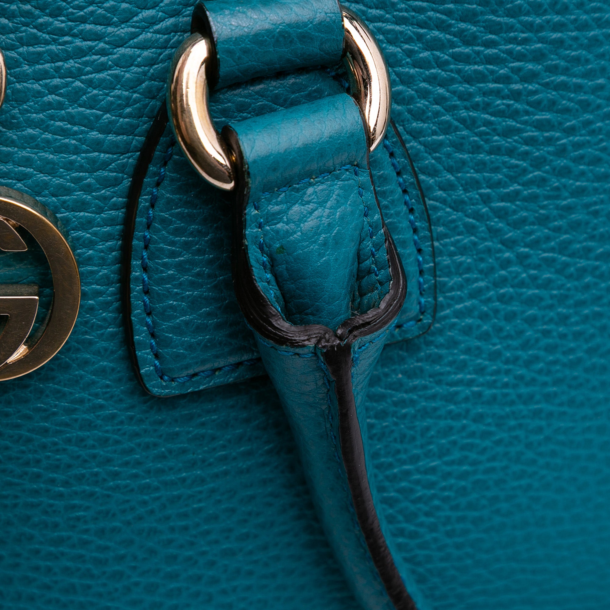 Small Dollar Calfskin GG Charm Dome Satchel