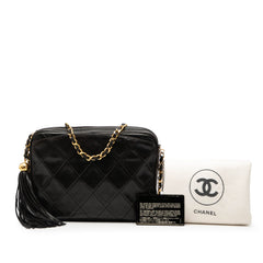 CC Quilted Lambskin Tassel Camera Bag