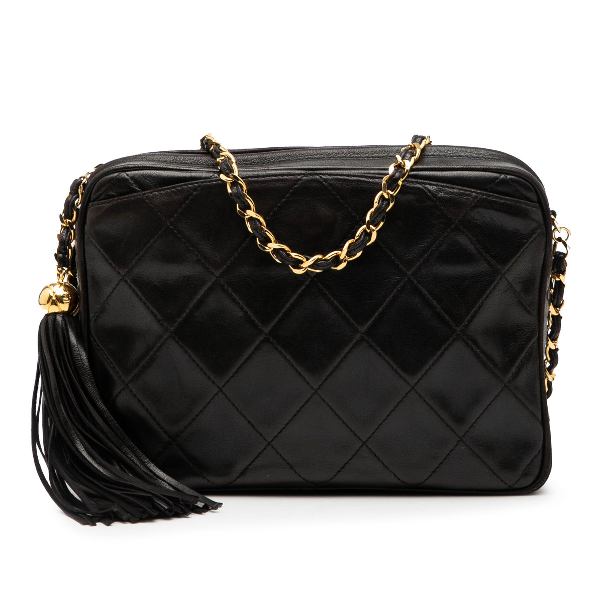 CC Quilted Lambskin Tassel Camera Bag