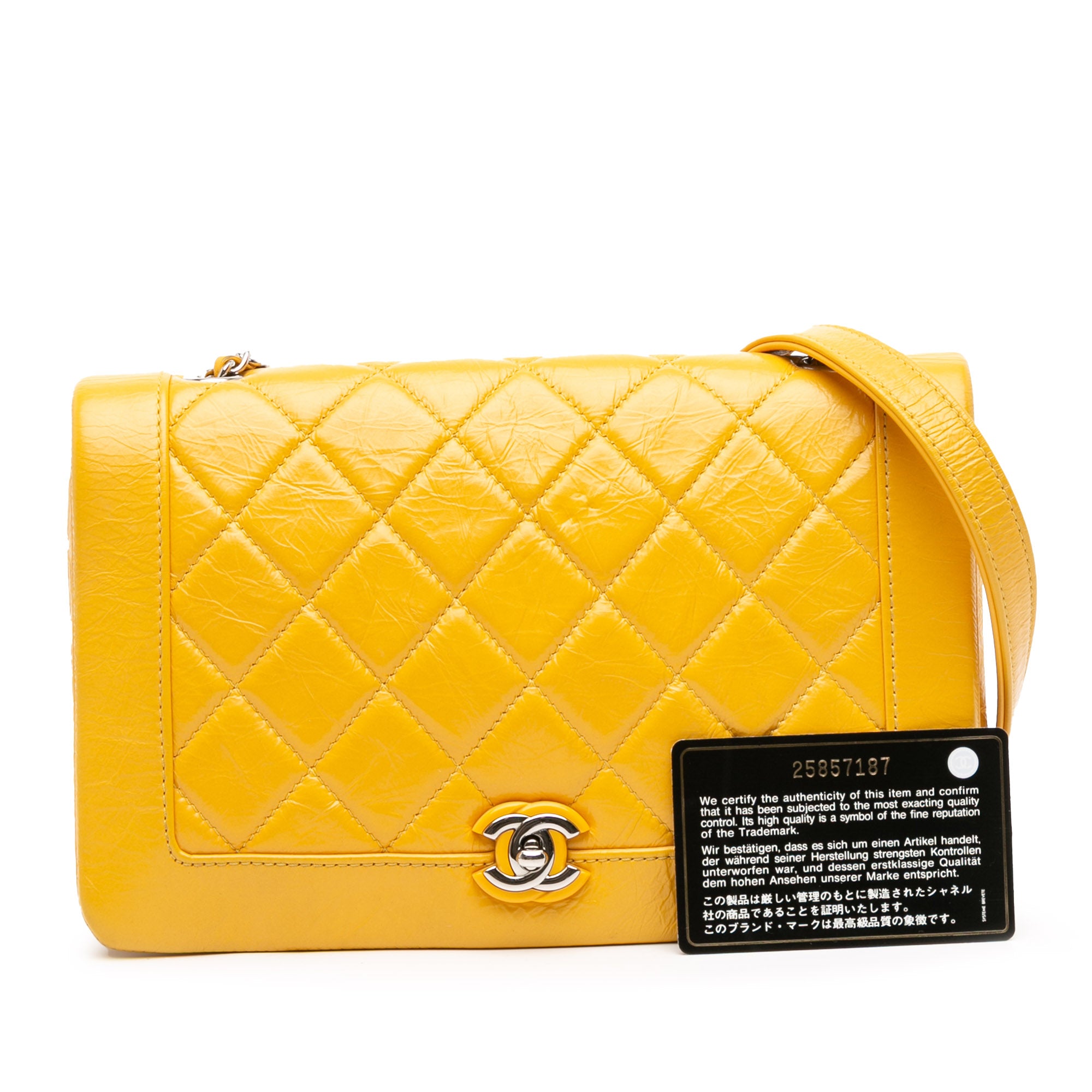 Crumpled Calfskin Bi Quilted Vintage Full Flap