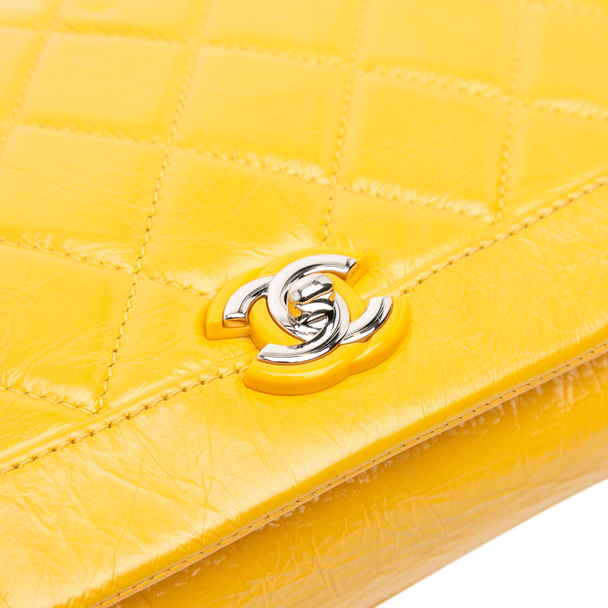 Crumpled Calfskin Bi Quilted Vintage Full Flap