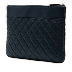 Medium Quilted Sheepskin Mademoiselle O Case Clutch