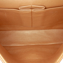 Medium Classic Metallic Caviar Double Flap