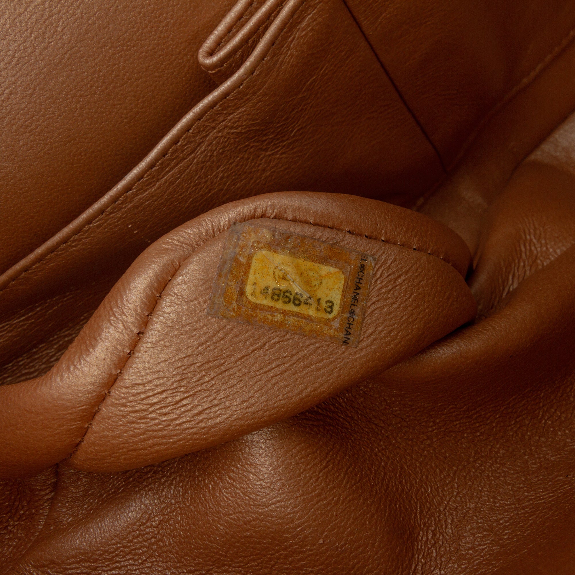 Medium Classic Metallic Caviar Double Flap