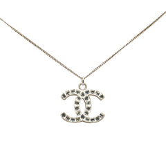 Silver Plated CC Pendant Necklace