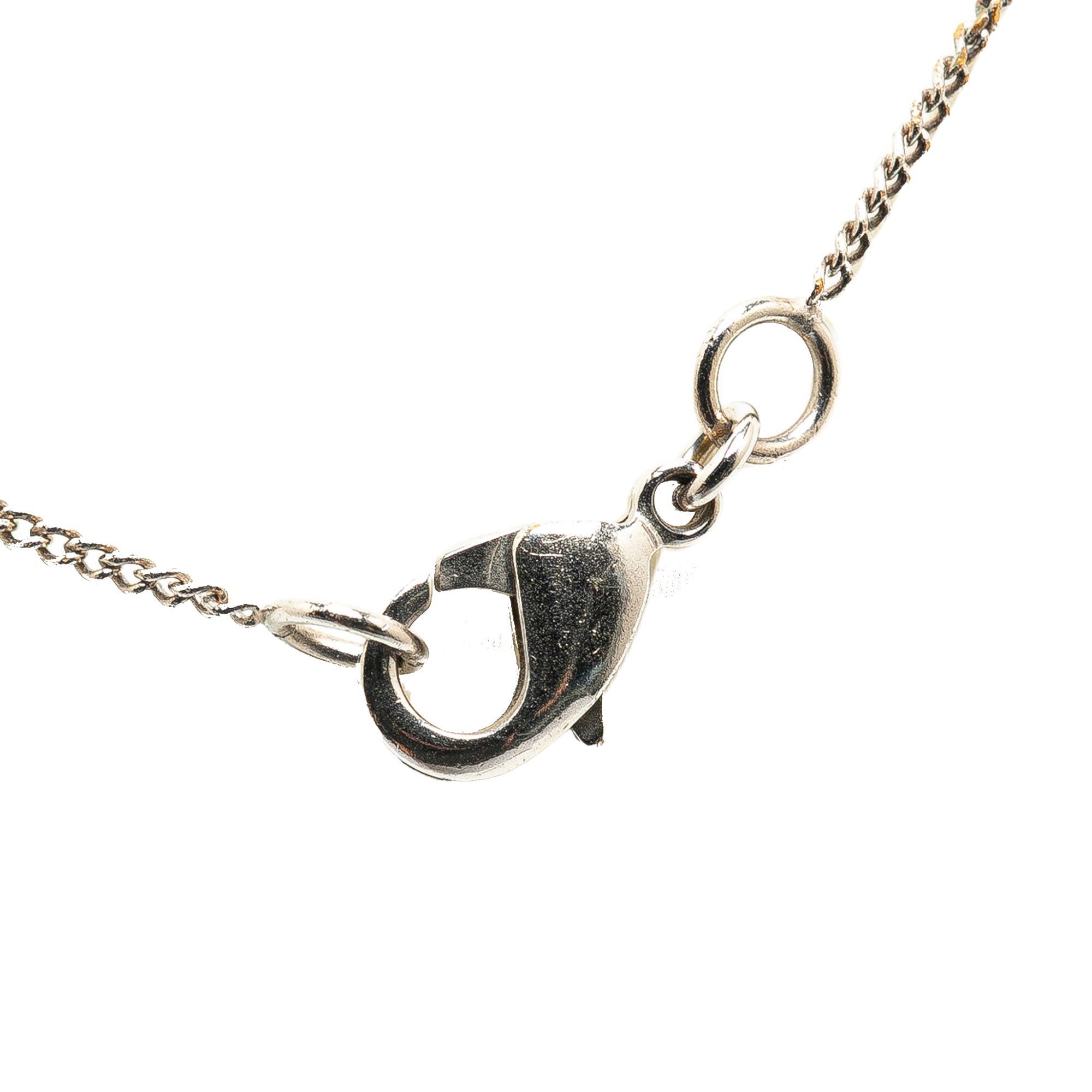 Silver Plated CC Pendant Necklace