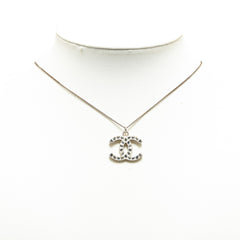 Silver Plated CC Pendant Necklace