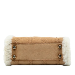 Mini Suede Cannage with Shearling Trim Lady Dior