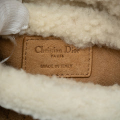 Mini Suede Cannage with Shearling Trim Lady Dior