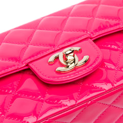 Mini Rectangular Classic Patent Single Flap
