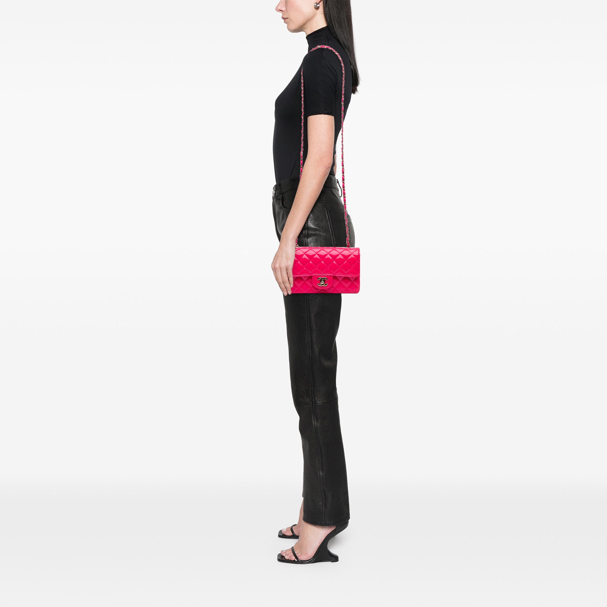 Mini Rectangular Classic Patent Single Flap