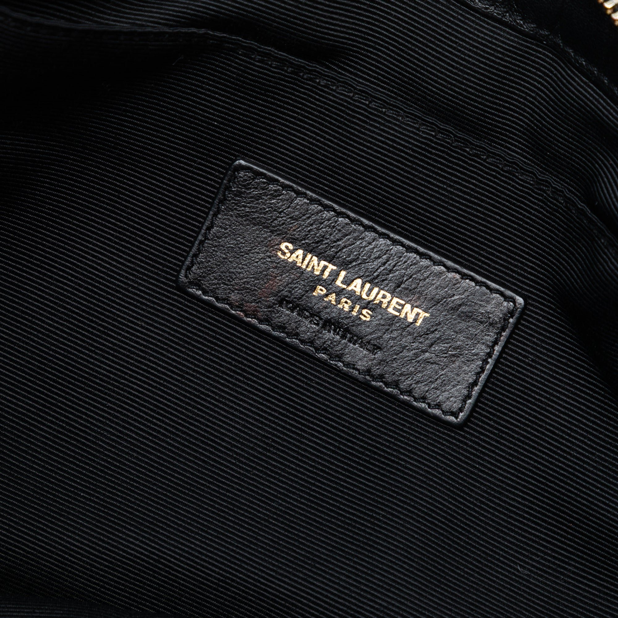 Quilted Chevron Leather Monogram Document Holder