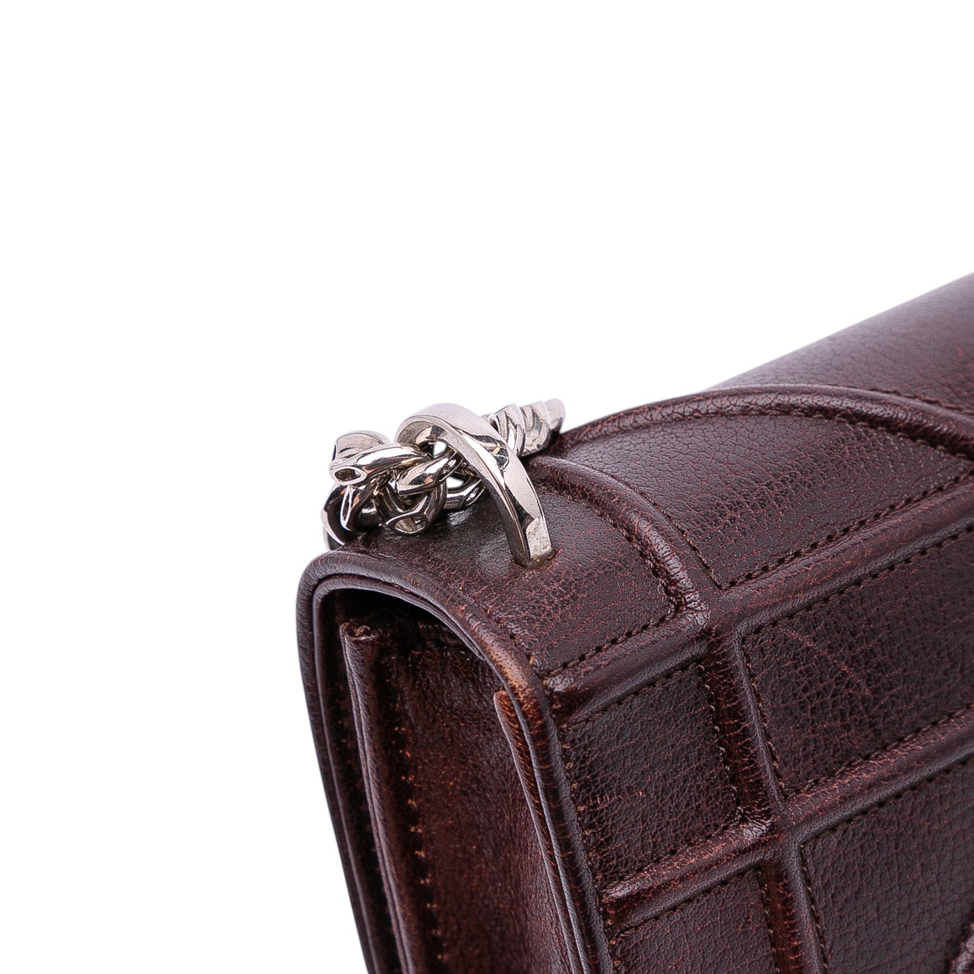 Mini Grained Calfskin Diorama Flap