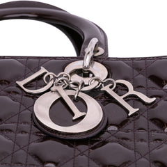 Large Patent Cannage Lady Dior