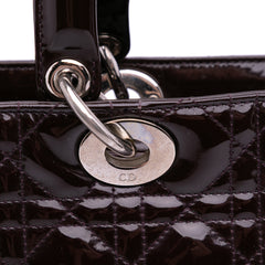 Large Patent Cannage Lady Dior