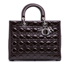 Large Patent Cannage Lady Dior