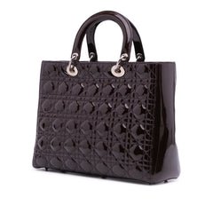 Large Patent Cannage Lady Dior