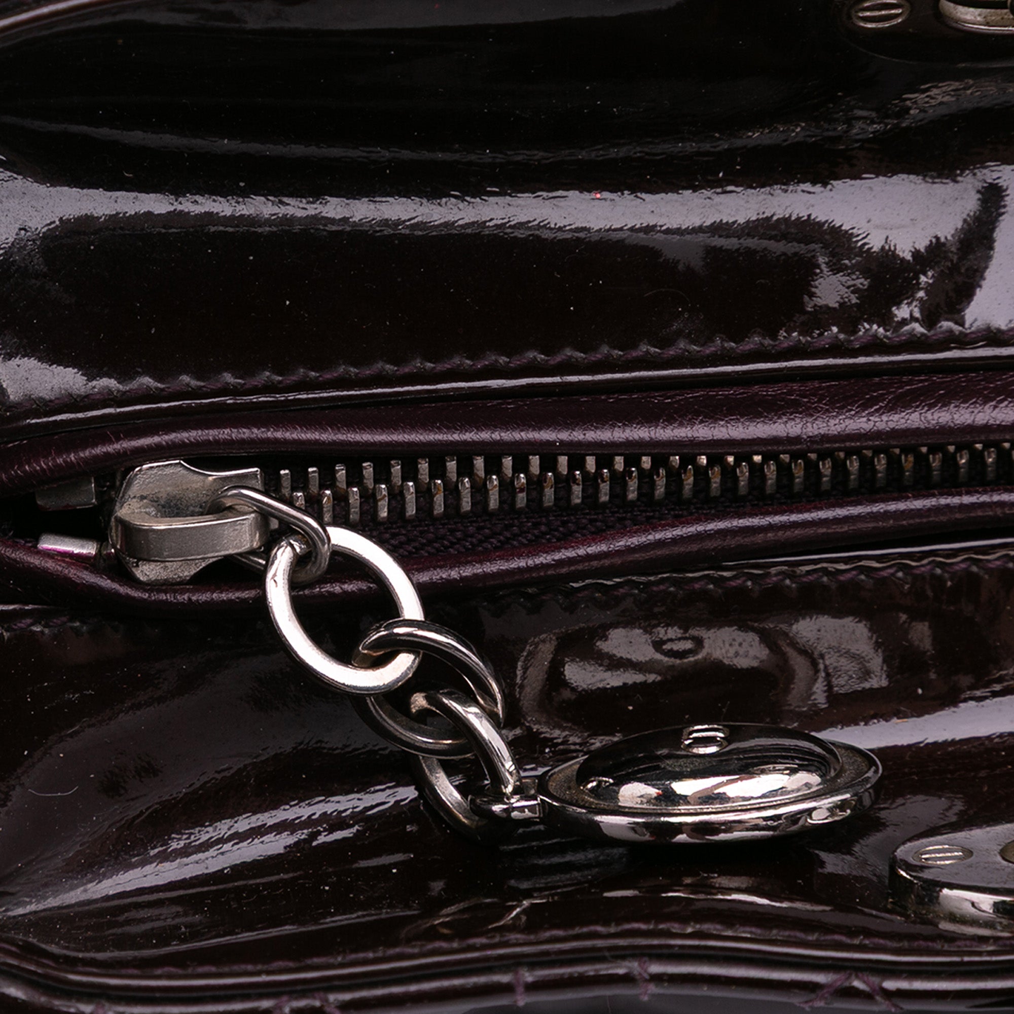 Large Patent Cannage Lady Dior