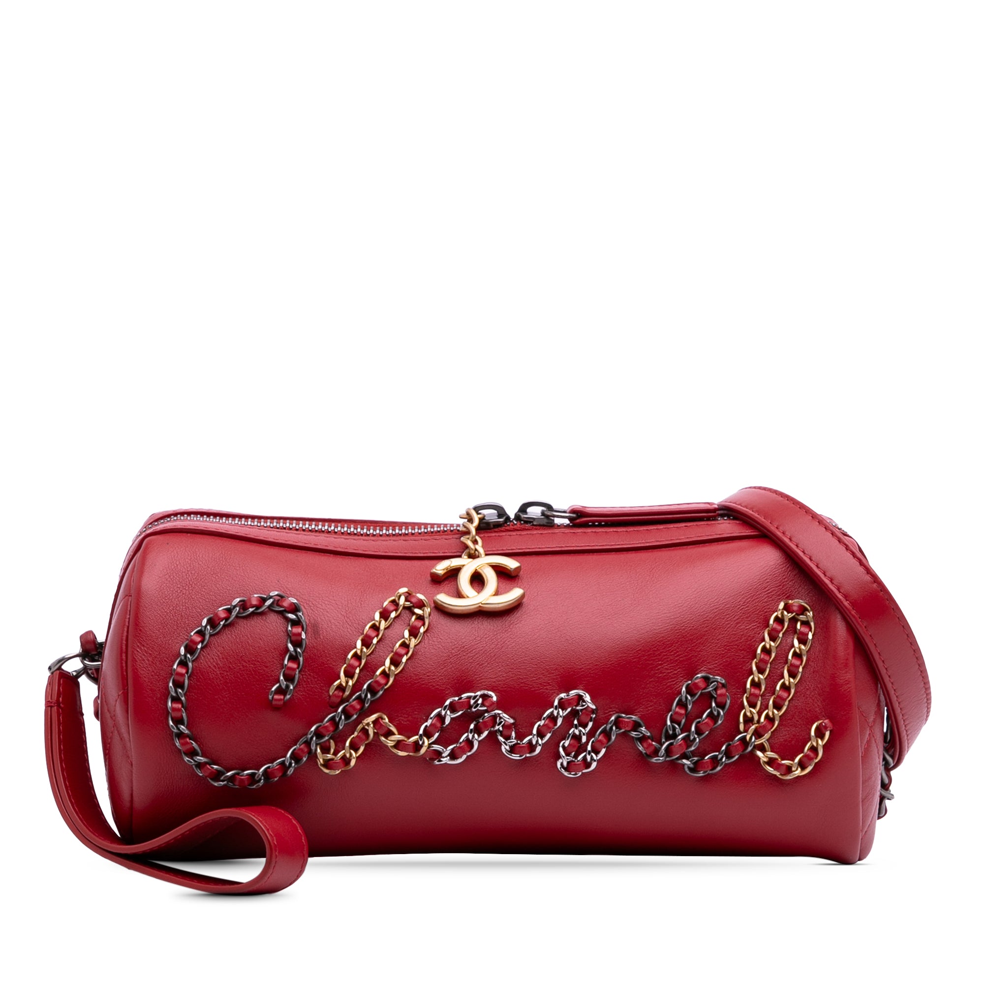 Calfskin Signature Chain 20s Bowling Bag