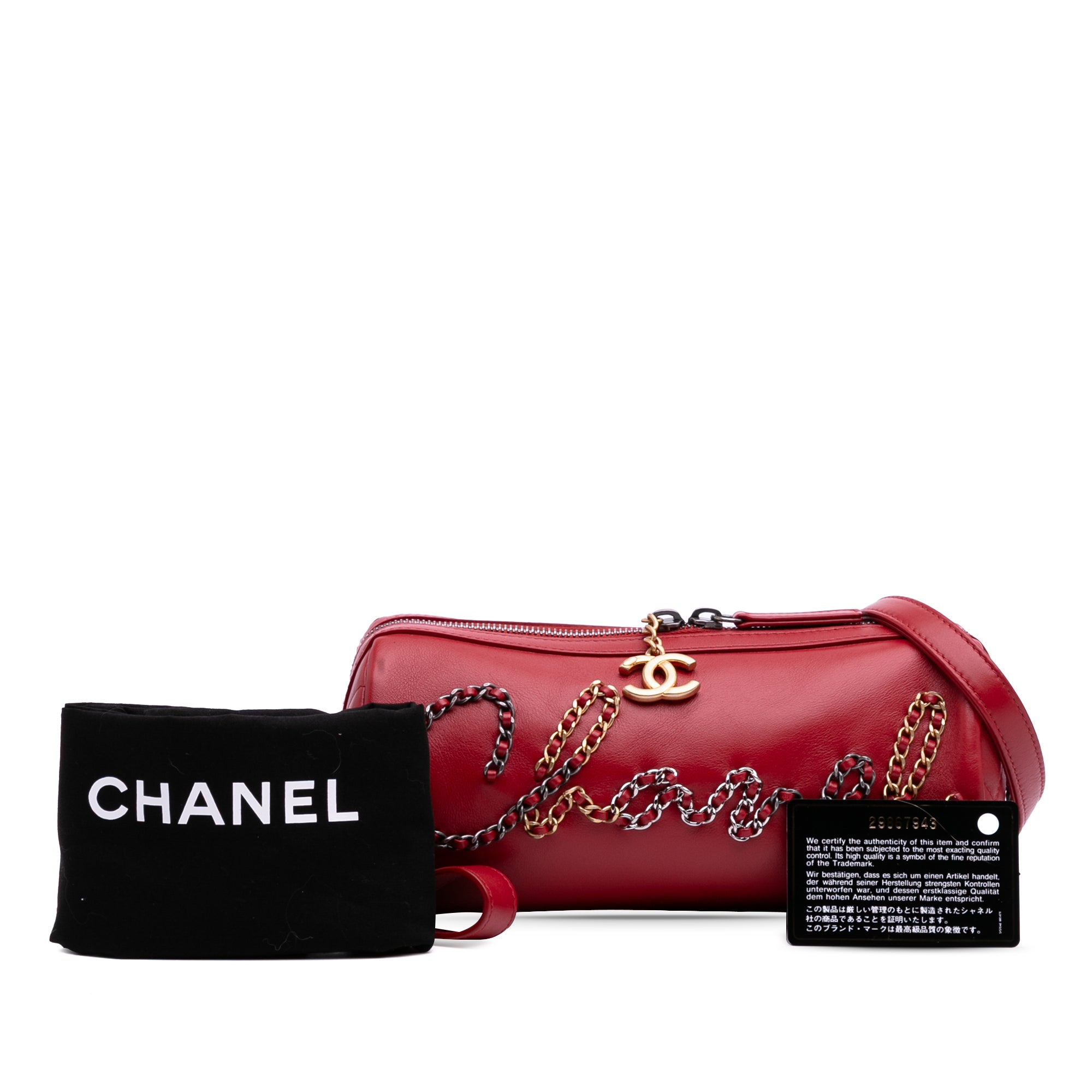 Calfskin Signature Chain 20s Bowling Bag