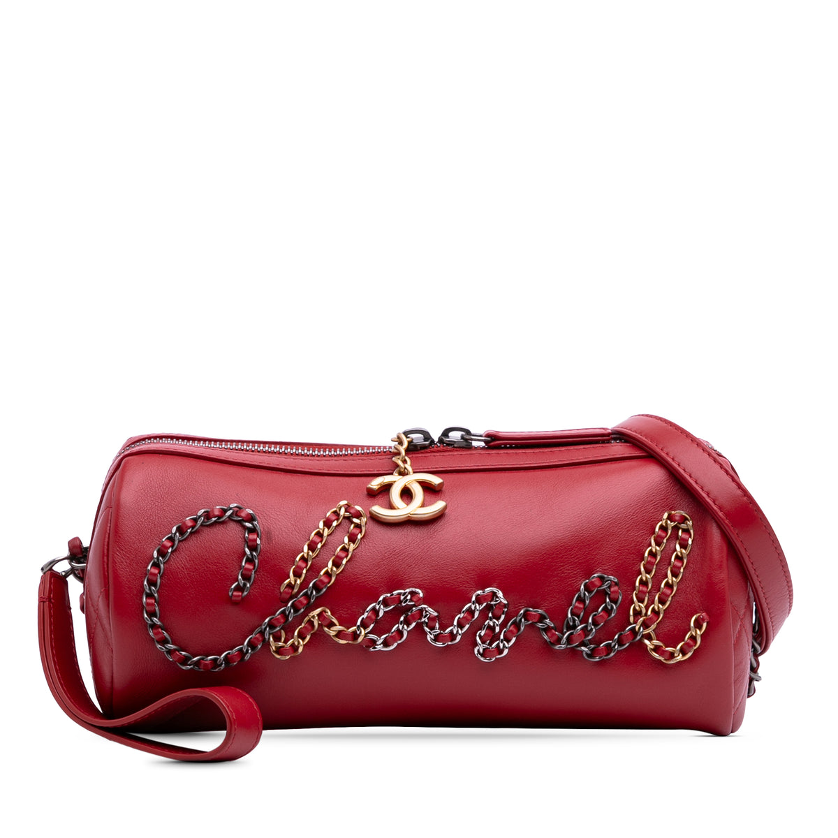 Calfskin Signature Chain 20s Bowling Bag