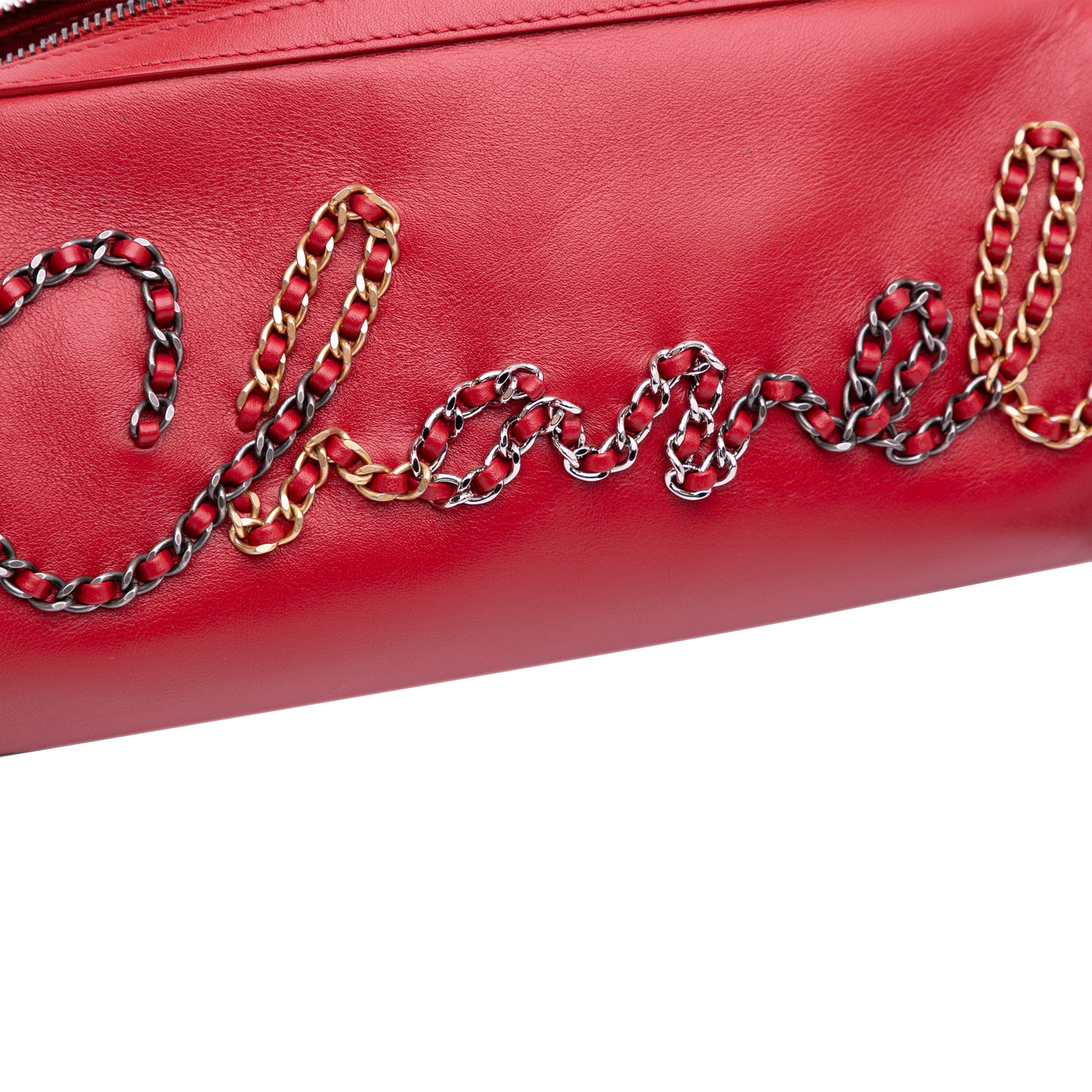 Calfskin Signature Chain 20s Bowling Bag