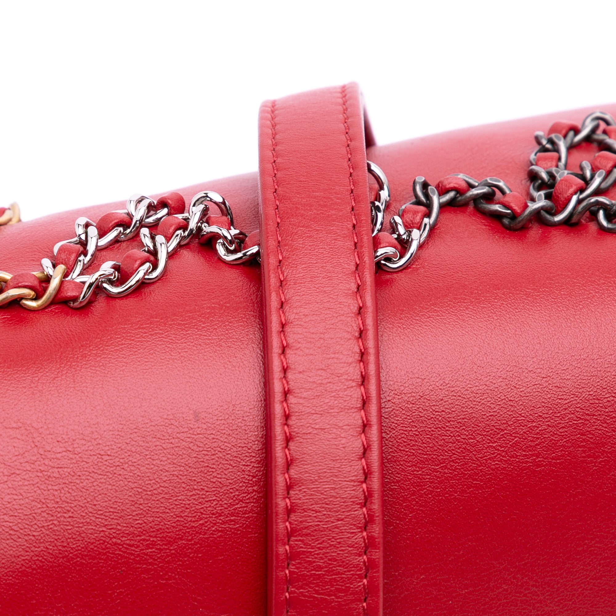 Calfskin Signature Chain 20s Bowling Bag