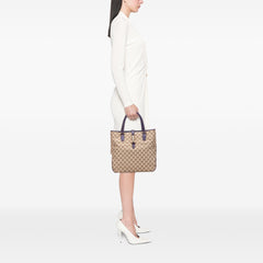 GG Canvas Jackie Piston Lock Tote