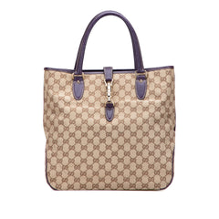 GG Canvas Jackie Piston Lock Tote