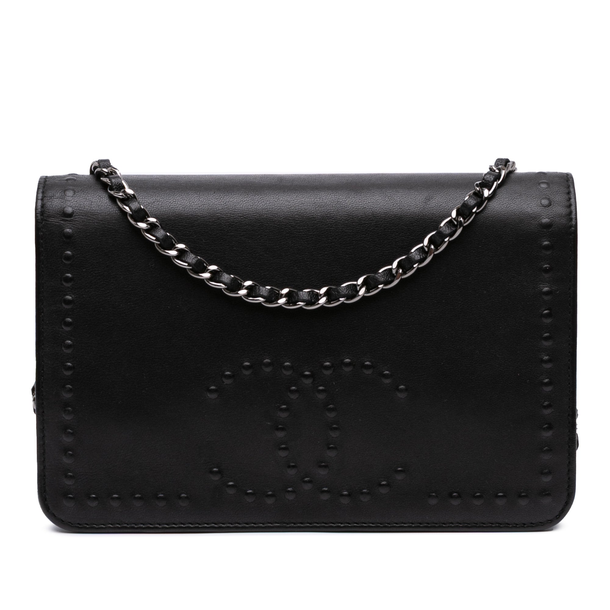 CC Embossed Lambskin Wallet On Chain