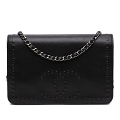 CC Embossed Lambskin Wallet On Chain