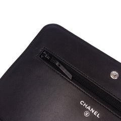 CC Embossed Lambskin Wallet On Chain