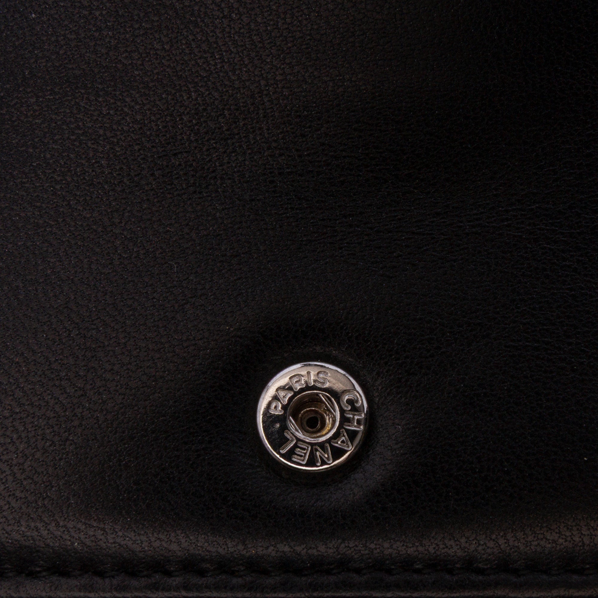 CC Embossed Lambskin Wallet On Chain