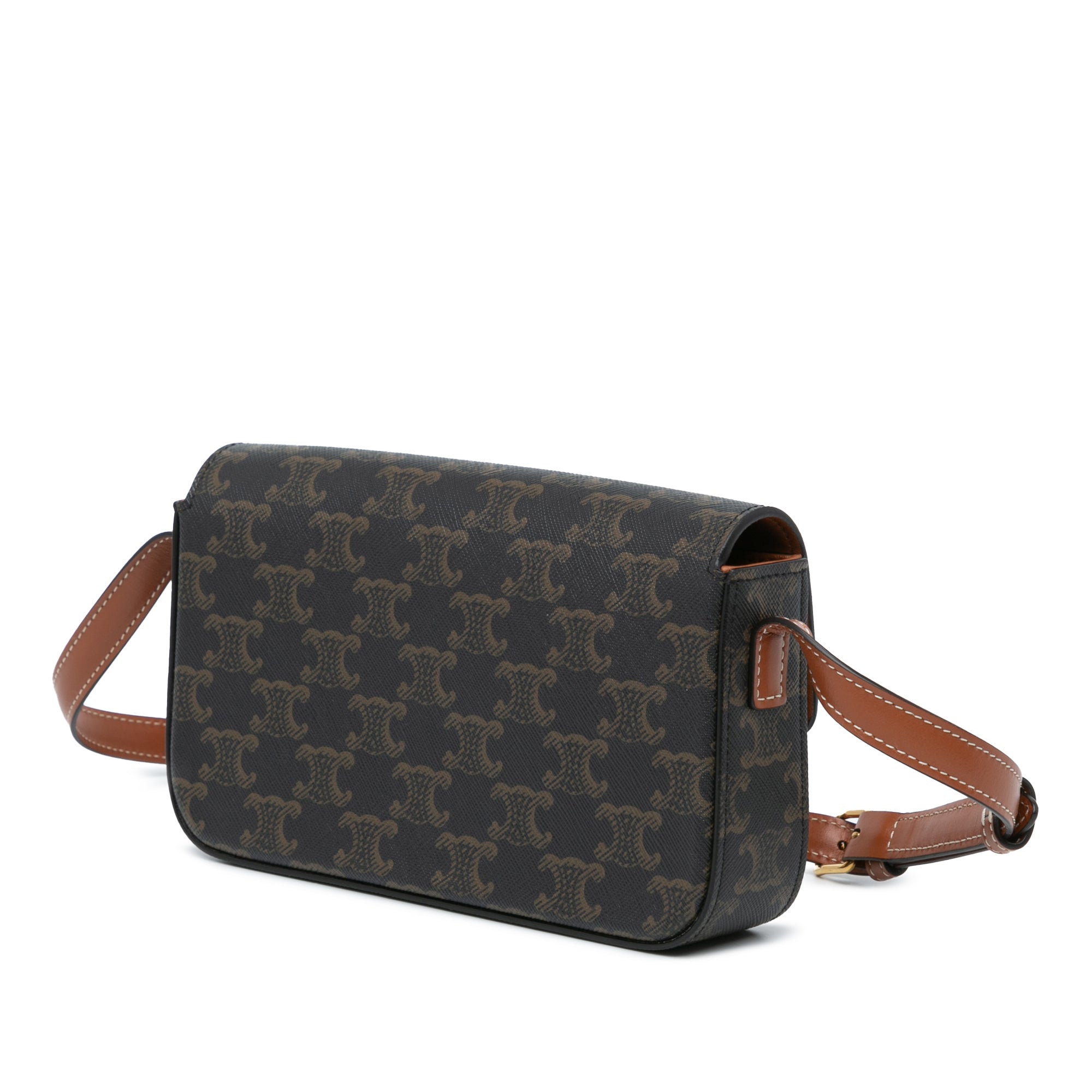 Triomphe Coated Canvas Claude Shoulder Bag