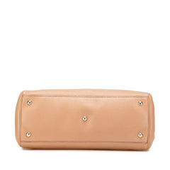Medium Calfskin Bamboo Shopper Satchel