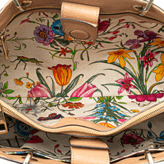 Medium Calfskin Bamboo Shopper Satchel
