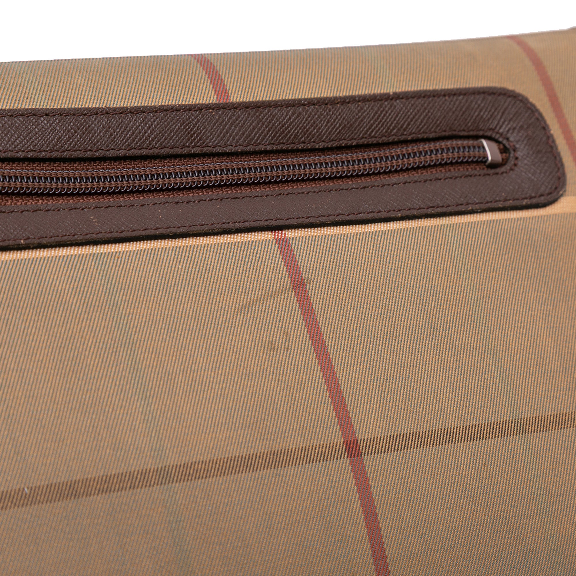 Vintage Check Canvas Flap Satchel
