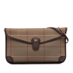 Vintage Check Canvas Flap Satchel