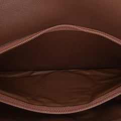 Vintage Check Canvas Flap Satchel