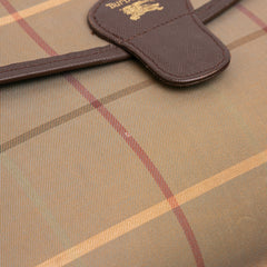 Vintage Check Canvas Flap Satchel