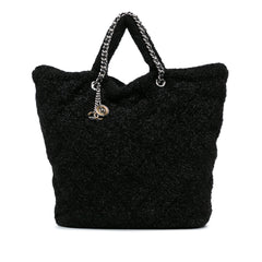 Large Quilted Knit Pluto Glitter Satchel