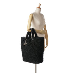 Large Quilted Knit Pluto Glitter Satchel