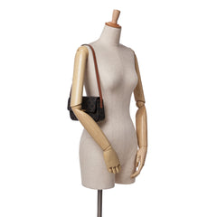 Triomphe Coated Canvas Claude Shoulder Bag